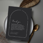 Modernes Minimalistisches Arch Foto Elegante Hochz Dankeskarte