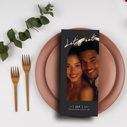 Modernes Minimalistisches Arch Foto Menükarte