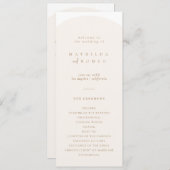 Modernes Minimalistisches Arch-Hochzeitsprogramm Programm (Vorne/Hinten)
