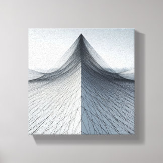 Modernes minimalistisches architektonisches Drahtg Leinwanddruck