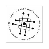 Modernes, Minimalistisches Atom-Atom des Atomplatz Permastempel (Design)