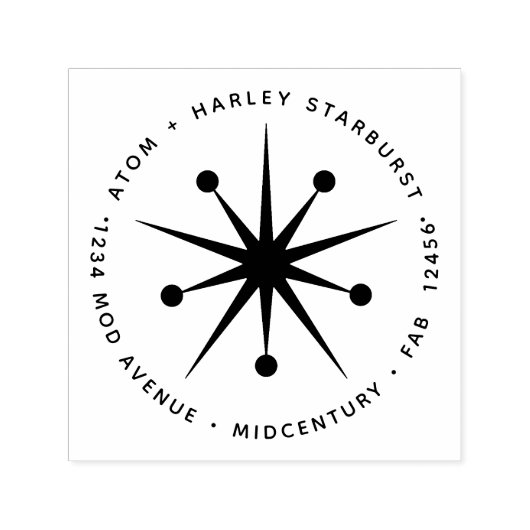 Modernes Minimalistisches Atomprogramm der Sternex Permastempel (Design)