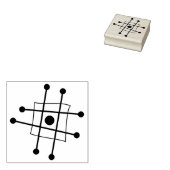 Modernes, Minimalistisches Atomretom des Mitteljah Gummistempel (Stempel)