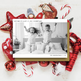 Modernes Minimalistisches B&W-Foto Feiertagskarte