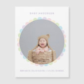 Modernes Minimalistisches Baby-Foto - Geburtsankün Magnetkarte (Vorderseite)