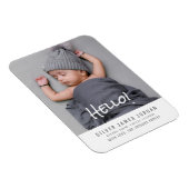 Modernes Minimalistisches Baby Foto Keepake Gesche Magnet (Rechte Seite)