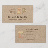 Modernes, Minimalistisches Baker Premium Kraft Pap Visitenkarte (Vorne/Hinten)