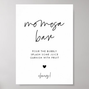 Modernes Minimalistisches Bar Momosa Poster