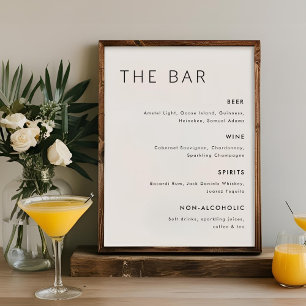 Modernes Minimalistisches Bar Poster
