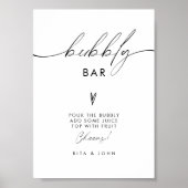 Modernes Minimalistisches Bar Wedding-Zeichen Poster (Vorne)