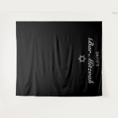Modernes Minimalistisches Bat Mitzvah Foto Hinterg Wandteppich (Vorderseite (Horizontal))
