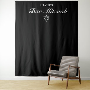 Modernes Minimalistisches Bat Mitzvah Foto Hinterg Wandteppich