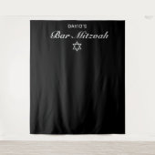 Modernes Minimalistisches Bat Mitzvah Foto Hinterg Wandteppich (Vorderseite)