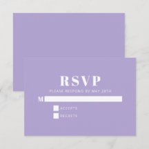 Modernes Minimalistisches Bat Mitzvah Lavender Lil