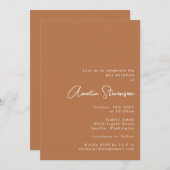 Modernes Minimalistisches Bat Mitzvah Script Terra Einladung (Vorne/Hinten)