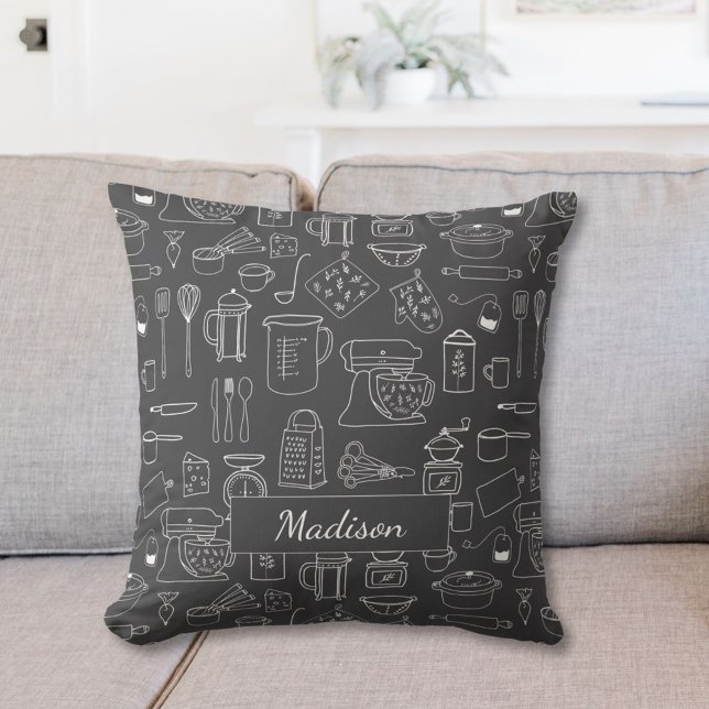 Modernes Minimalistisches Bauernhaus Küche Geschir Kissen (In situ)