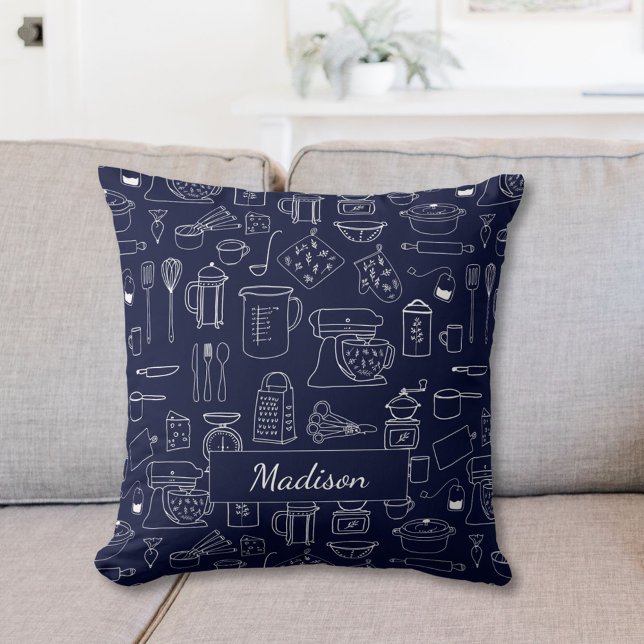 Modernes Minimalistisches Bauernhaus Küche Geschir Kissen (In situ)