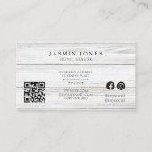 Modernes Minimalistisches Bauernhaus Rustikales Ho Visitenkarte (Rückseite)