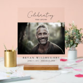 Modernes Minimalistisches Beerdigungsdenkmal 11x14 Acrylschild (Hochzeit)