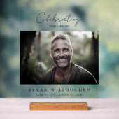 Modernes Minimalistisches Beerdigungsdenkmal 11x14 Acrylschild (Neutral)