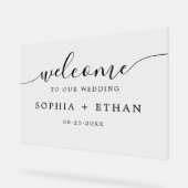 Modernes Minimalistisches Begrüßungszeichen Acrylschild (Winkel)