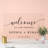 Modernes Minimalistisches Begrüßungszeichen Acrylschild (Hochzeit)