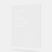 Modernes Minimalistisches Begrüßungszeichen Acrylschild (Winkel)