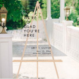 Modernes Minimalistisches Begrüßungszeichen Acrylschild