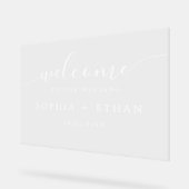 Modernes Minimalistisches Begrüßungszeichen Acrylschild (Winkel)