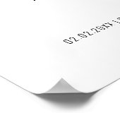 Modernes Minimalistisches Begrüßungszeichen Poster (Ecke)