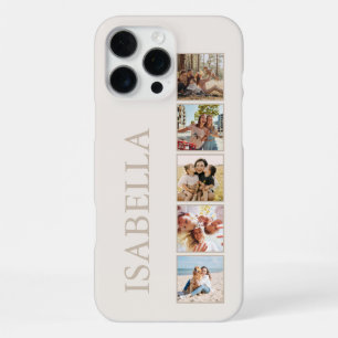 Modernes Minimalistisches Beige-Monogramm für kund iPhone 16 Pro Max Hülle