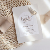 Modernes Minimalistisches Beige-Schmetterling-Brau Einladung