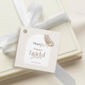 Modernes Minimalistisches Beige-Schmetterling-Brau Geschenkanhänger