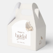 Modernes Minimalistisches Beige-Schmetterling-Brau Geschenkschachtel (Vorderseite)