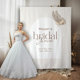 Modernes Minimalistisches Beige-Schmetterling-Brau Wandteppich