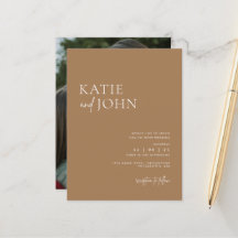 Modernes Minimalistisches Beige Tan Boho Wedding F