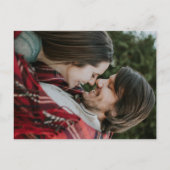 Modernes Minimalistisches Beige Tan Boho Wedding F Ankündigungspostkarte (Rückseite)