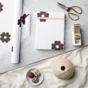 Modernes Minimalistisches Beige- und Braun-Vintage Geschenkpapier