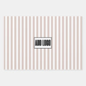 Modernes Minimalistisches Beistreifen-Business-Log Geschenkpapier Set (Vorderseite 3)