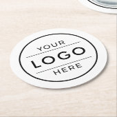 Modernes minimalistisches benutzerdefiniertes Firm Runder Pappuntersetzer (Angewinkelt)
