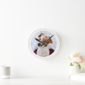 Modernes Minimalistisches, benutzerdefiniertes Fot Runde Wanduhr (Zuhause)