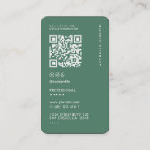 Modernes Minimalistisches Beruflich Dusty Aquamari Visitenkarte (Rückseite)