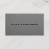 Modernes, minimalistisches beruflich-Graumetallges Visitenkarte (Vorderseite)