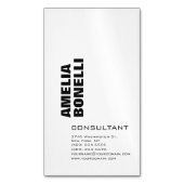 Modernes, Minimalistisches Beruflich Magnetische Visitenkarte (Vorderseite Vertikal)