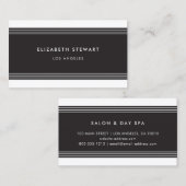 Modernes Minimalistisches Beruflich Schwarz und We Visitenkarte (Vorne/Hinten)