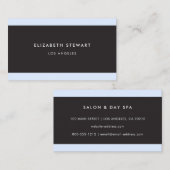 Modernes Minimalistisches Beruflich Schwarz, Weiß  Visitenkarte (Vorne/Hinten)