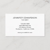 Modernes, minimalistisches beruflich visitenkarte (Rückseite)