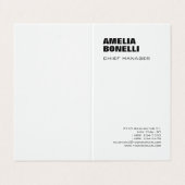 Modernes, Minimalistisches Beruflich Visitenkarten (Außenseite Aufgefaltet)