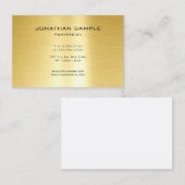 Modernes Minimalistisches Berufliches Design Gold Visitenkarte (Vorne/Hinten)