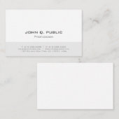 Modernes, Minimalistisches Berufliches, einfaches Visitenkarte (Vorne/Hinten)